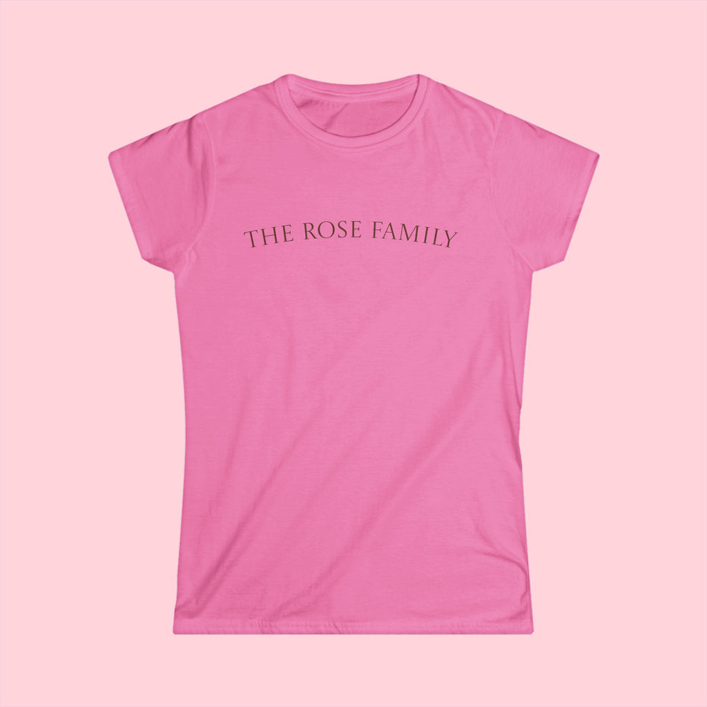 “The Rose Family” Minimal Pink Women's T-Shirt