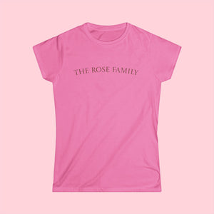 “The Rose Family” Minimal Pink Women's T-Shirt