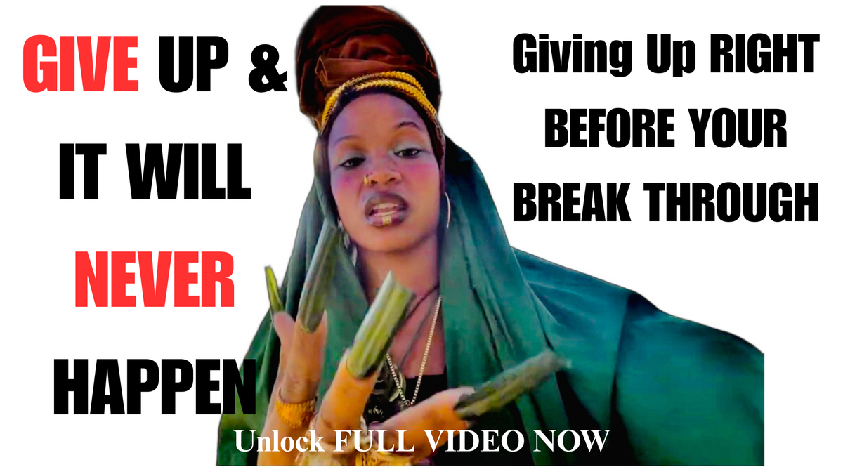 Giving Up Before Your TIME