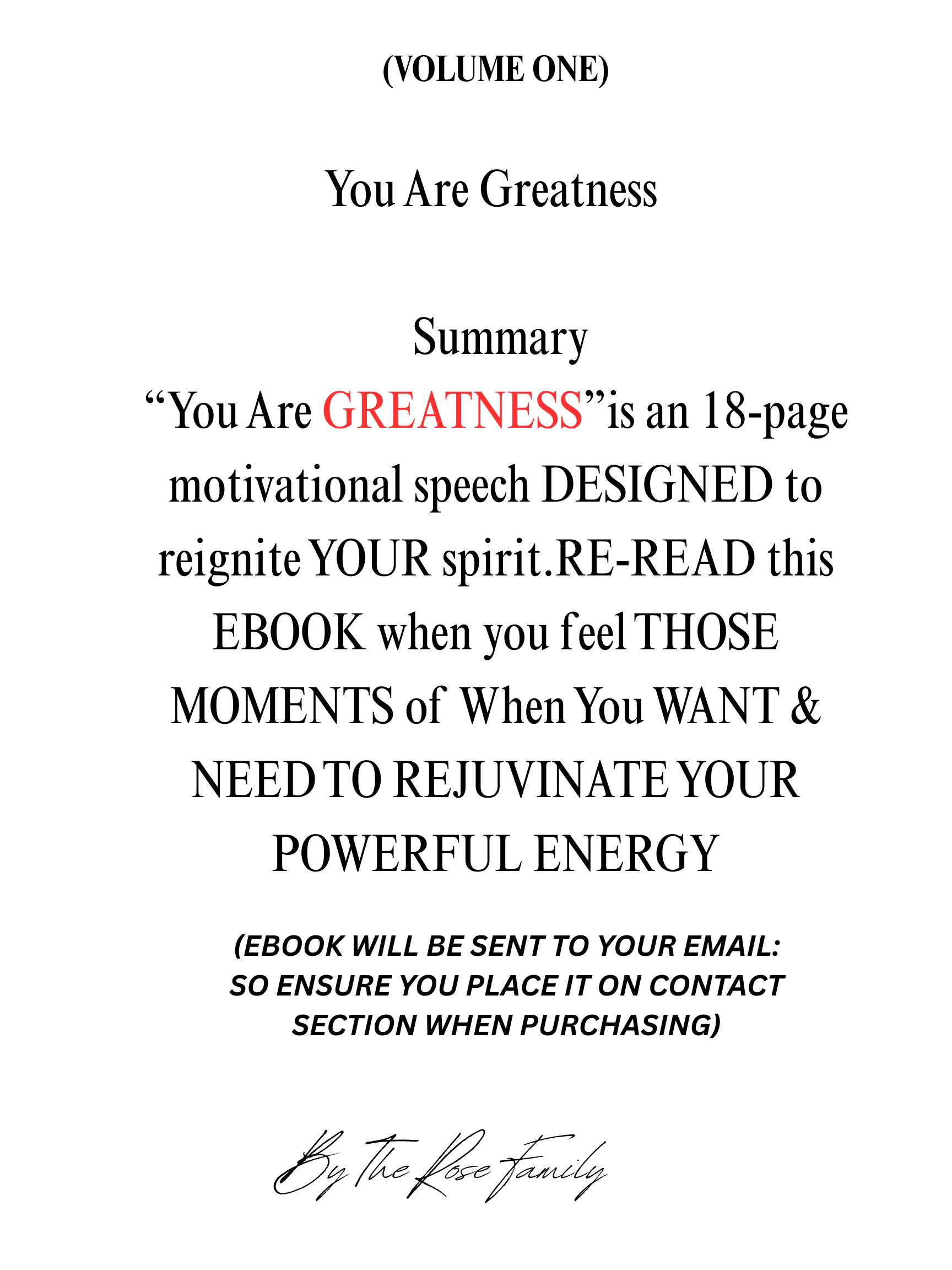 You Are Greatness (Ebook)